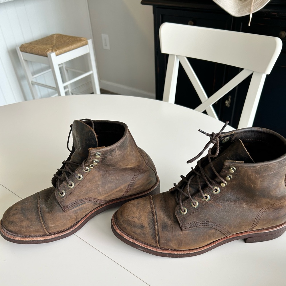 For sale pair of Chippewa engineer boots by LL bean.